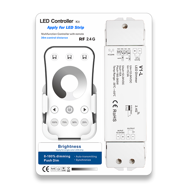 15A*1CH Brightness LED Controller Kit V1-L+R6-1